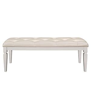 Allura Bench - White by Homelegance