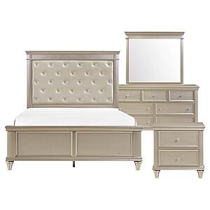 Celandine 4pc Queen Bedroom Set  - Off-white by Homelegance
