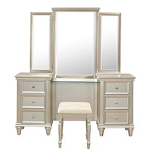 Celandine Vanity Dresser w/Mirror - Off-white by Homelegance