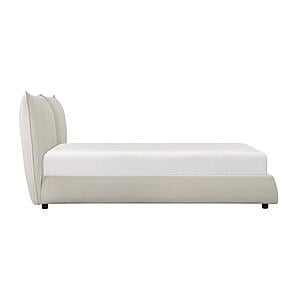Linna Queen Platform Bed - Beige by Homelegance