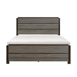 Vestavia California King Bed - Antique Gray & Dark Brown by Homelegance
