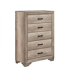 Lonan 5pc Twin Bedroom Set  - Natural  by Homelegance