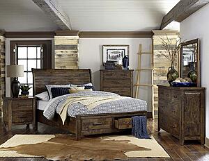 Jerrick Nightstand - Burnished Brown by Homelegance