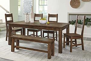 Jerrick Dining Table - Burnished Brown by Homelegance