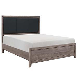 Woodrow Queen Bed - Brownish Gray & Black by Homelegance