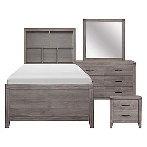 Woodrow 4Pc Twin Bedroom Set  - Brownish Gray by Homelegance
