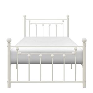 Lia Twin Platform Bed - White by Homelegance