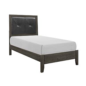 Edina Twin Bed - Dark Gray & Black by Homelegance