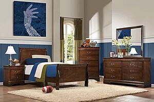 Mayville Nightstand - Brown Cherry by Homelegance