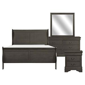 Mayville 4pc Queen Bedroom Set  - Stained Gray by Homelegance