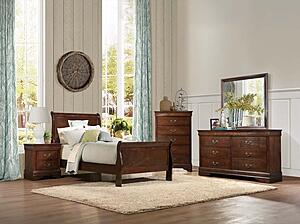 Mayville Twin Bed - Brown Cherry by Homelegance