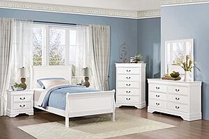 Mayville Twin Bed - White by Homelegance