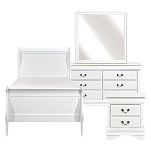 Mayville 4Pc Twin Bedroom Set  - White by Homelegance