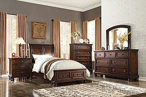 Cumberland Mirror - Brown Cherry by Homelegance