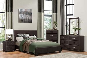 Lorenzi Queen Platform Bed - Dark Brown by Homelegance
