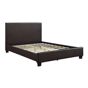 Lorenzi Full Platform Bed - Dark Brown by Homelegance