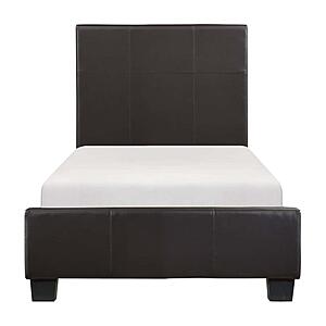 Lorenzi Twin Platform Bed - Dark Brown by Homelegance