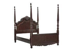 Deryn Park Queen Poster Bed - Cherry  by Homelegance