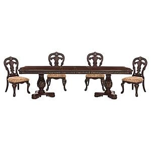 Deryn Park 5pc Rectangular Dining Table and 4 Side Chair - Cherry by Homelegance