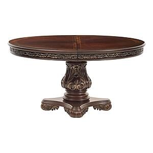 Deryn Park Round/Oval Dining Table - Brownish Gray by Homelegance