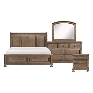 Bethel 4pc Queen Bedroom Set  - Antique Brown by Homelegance