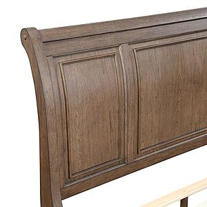 Bethel Eastern King Platform Bed w/Footboard Storage - Antique Brown by Homelegance