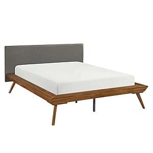 Wrenn Full Platform Bed - Chestnut & Dark Gray by Homelegance
