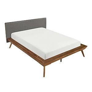 Wrenn California King Platform Bed - Chestnut & Dark Gray by Homelegance