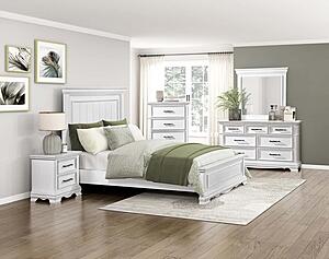 York Queen Bed - White by Homelegance