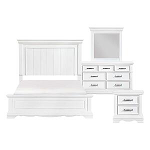 York 4pc Queen Bedroom Set  - White by Homelegance
