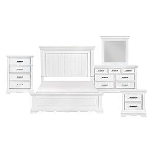York 5pc Queen Bedroom Set  - White by Homelegance