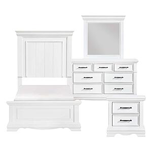 York 4Pc Twin Bedroom Set  - White by Homelegance