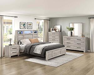 Everett Nightstand - Gray  by Homelegance