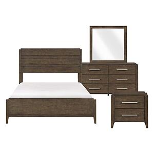 Emmett 4pc Queen Bedroom Set  - Dark Walnut by Homelegance