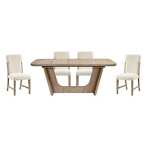 Wilshire 5pc Dining Table and 4 Side Chair - Natural by Homelegance
