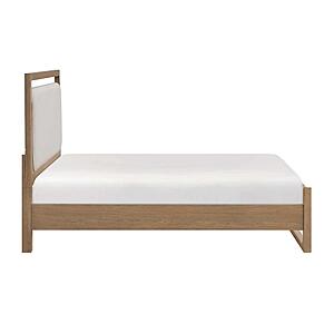 Riley Eastern King Bed - Light Brown & Beige by Homelegance