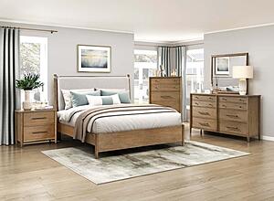 Sonoma Eastern King Platform Bed - Brown & Light Gray by Homelegance