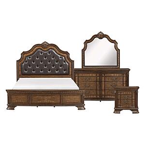 Bridgepoint  4pc Queen Bedroom Set  - Dark Brown by Homelegance
