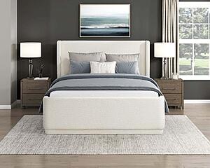 Carmel Eastern King Platform Bed - Beige by Homelegance