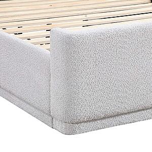 Carmel Queen Platform Bed - Light Gray by Homelegance