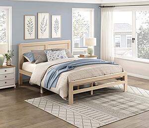 Carter Queen Platform Bed - Natural by Homelegance