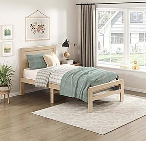 Carter Twin Platform Bed - Natural by Homelegance