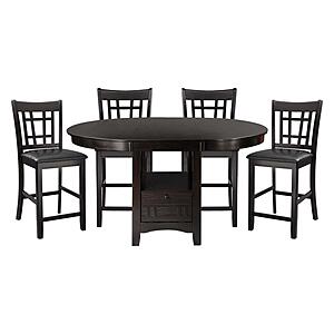 Junipero 5pc Dining Table and 4 Side Chair - Black by Homelegance
