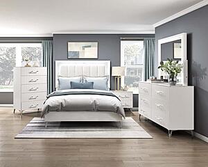 2457-1* Queen Bed - White by Homelegance