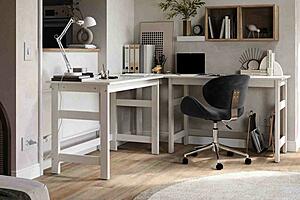 Solid Wood Corner Desk (KD) White by Innovations