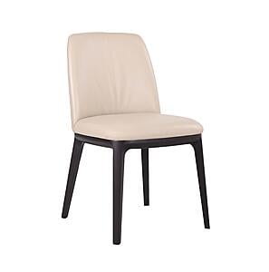 Osaka Leather Chair in Light Mocha 301 (Set of 2) by J&M Furniture