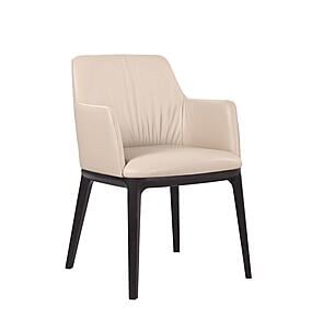 Osaka Leather Armchair in Light Mocha 301 by J&M Furniture