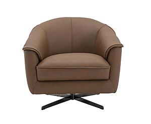 Sloan Swivel Chair in Cognac by J&M Furniture