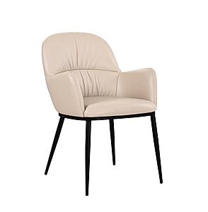Kora Leather Armchair in Light Mocha 301 by J&M Furniture