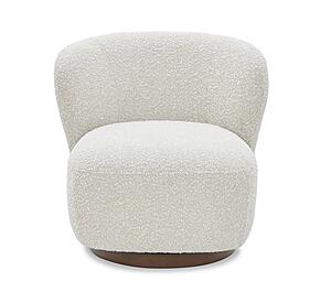 Zola Swivel Chair in Pearl by J&M Furniture
